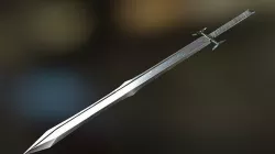Sword two-handed Low-poly 3D model