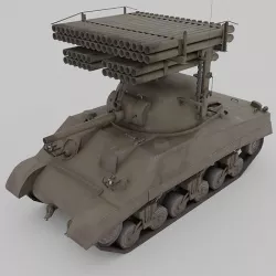 T34 Calliope Rocket Launcher  Low-poly 3D model