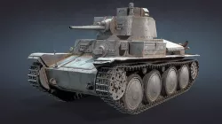 Tank PzKpfw 38t or LT vz38 Low-poly 3D model