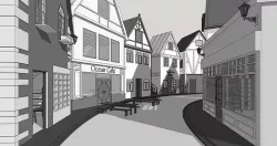 Town street 3D model