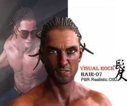 Visual Rock - Dreadlock Low-poly 3D model