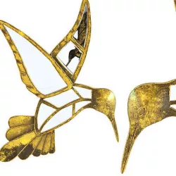 Wall Decoration Hummingbird Mirror 3D model