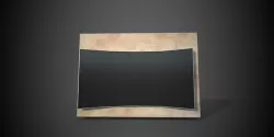Wall mounted curved TV Low-poly 3D model