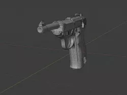 Walther P38 Low-poly 3D model
