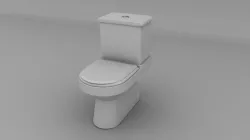 Water Closet Low-poly 3D model