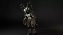 Wendigo monster Low-poly 3D model
