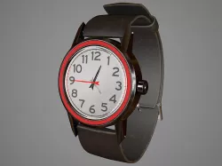 Wrist Clock Men Black 3D model