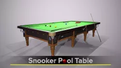 12ft Snooker Pool Table Low-poly 3D model