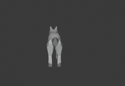 3D Model Low Poly Wolfdog  Low-poly 3D model