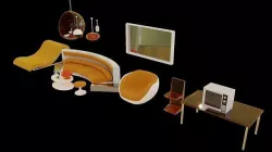 70s furniture 3D model