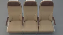 airplane passenger seat 3D model