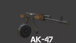 AK-47 Low-poly 3D model