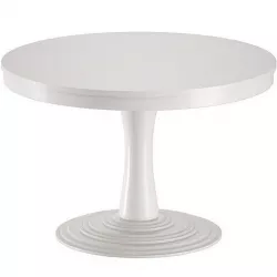 Aniston White 45 Round Extension Dining Table Crate and Barrel 3D model