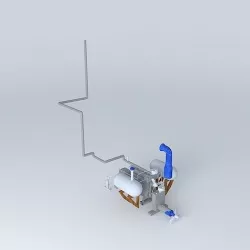 ARGONAUTIX marine details Diesel gearbox and propeller 3D model