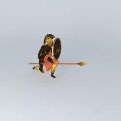 ARGONAUTS phalanx hero kneeling 3D model