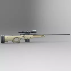 AWP Ivory Low Poly Mobile Game Ready model Low-poly 3D model