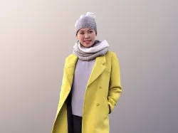 Bao 10559 - Woman In Coat Standing With Hand In Pocket 3D model