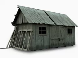 barn house 3D model