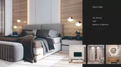 Bedroom and Bathroom interior 3D model