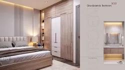 Bedroom and Bathroom interior v2 3D model