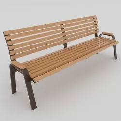 Bench Low-poly 3D model