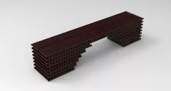 Bench Model with Line Tool 3D model
