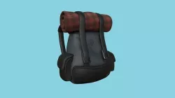 Black Leather Backpack - Character Fashion Design Low-poly 3D model