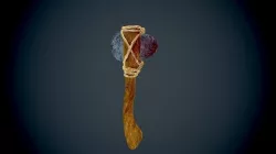 Bloody Stone Axe Low-poly 3D model