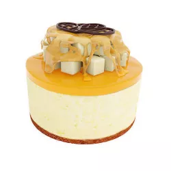 Cake with pear and chocolate hearts 3D model