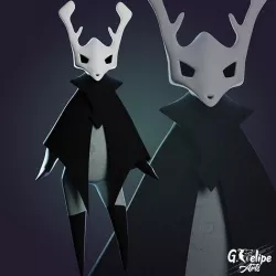 Cartoon Character - Skull - Rigging - Animation Low-poly 3D model