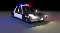 Cartoon Chevrolet Caprice Police Low-poly 3D model