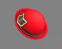 Cartoon red lady hat - Casual hat - Round hat Low-poly 3D model