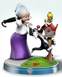 Cat Sylvester Granny Tweetie Pie STL 3D model