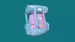 Child Girl Backpack - Character Fashion Design Low-poly 3D model
