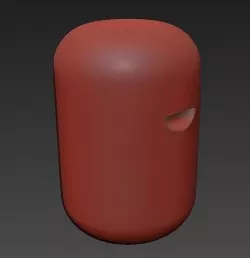 Chipped Side Stool - Pill shape 3D model