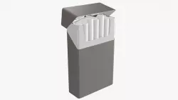 Cigarettes slim compact pack opened 3D model