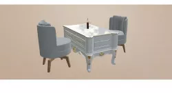 Classic Table and Atlanta Armchair 3D model
