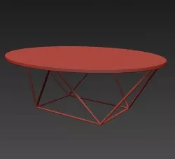 Coffee Table with metal Legs 3D model