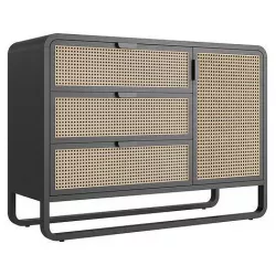 Crate and Barrel Anaise Cane 3 Drawer Chest  and Nightstand 3D model