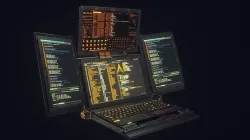 Cyberpunk Hacker Laptop 3D model