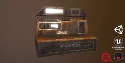 Cyberpunk Retro Camera Low-poly 3D model