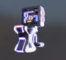 Cyberpunk Toilet Gaming PC Design 3D model