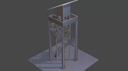 Defence Tower  lowpoly 3D 3D model