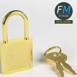 Diary padlock 3D model