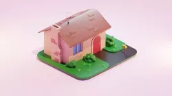 doll house Low-poly 3D model
