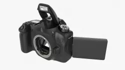 DSLR camera body open 3D model