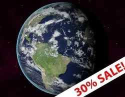 Earth - Pale Blue Dot - Marble - High quality low poly Low-poly 3D model