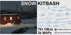 Easy Snow Environment Kitbash Pack 3D model