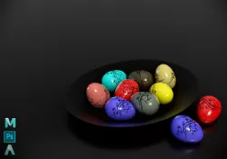 Egg shell Low-poly 3D model