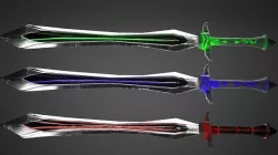 Elf Sword low poly Low-poly 3D model
